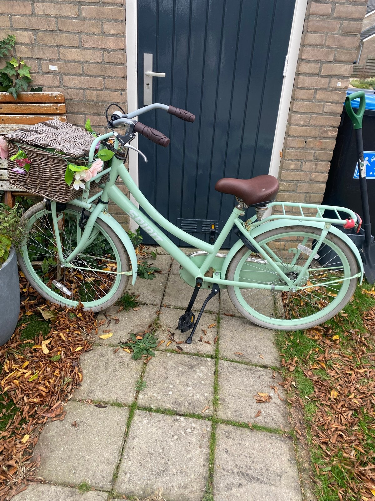 Spirit Cargo fiets 24 inch - Mintgroen met mand, Fietsen en Brommers, Ophalen, Terugtraprem, Handrem, Gebruikt