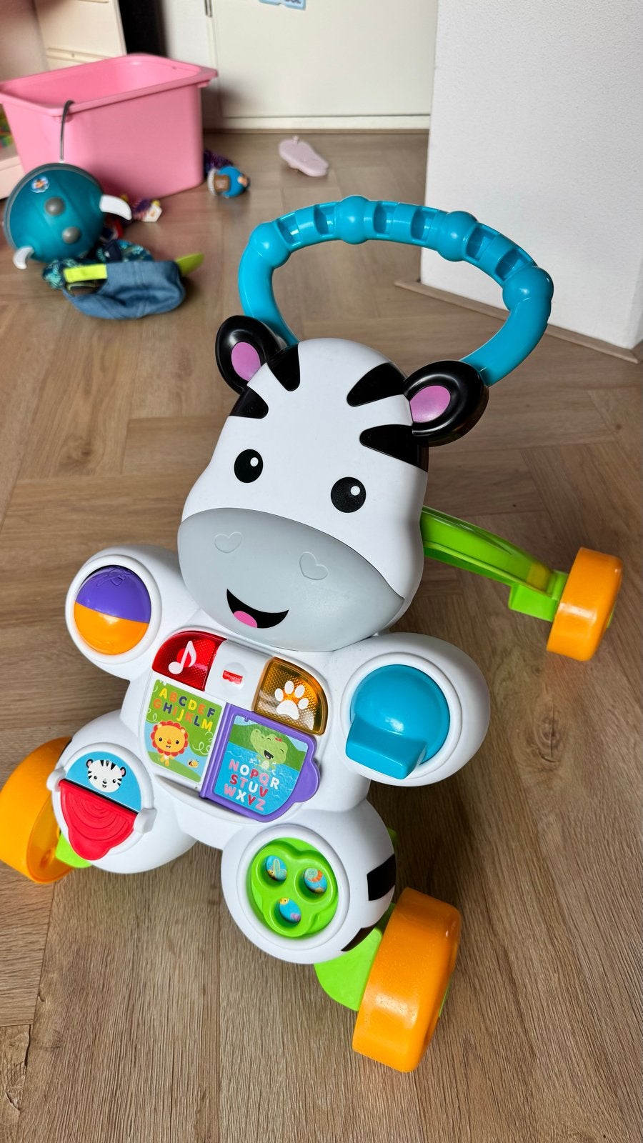 Fisher-Price Zebra Loopauto - Zo goed als nieuw!, Ophalen, Zo goed als nieuw, Loopvoertuig