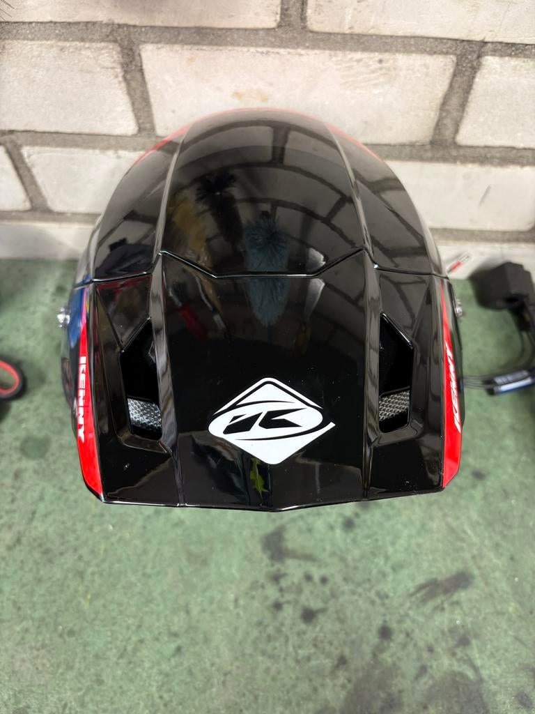 Kenny UP Offroadhelm - Zwart/Rood, Fietsen en Brommers, Ophalen, Nieuw, Medium