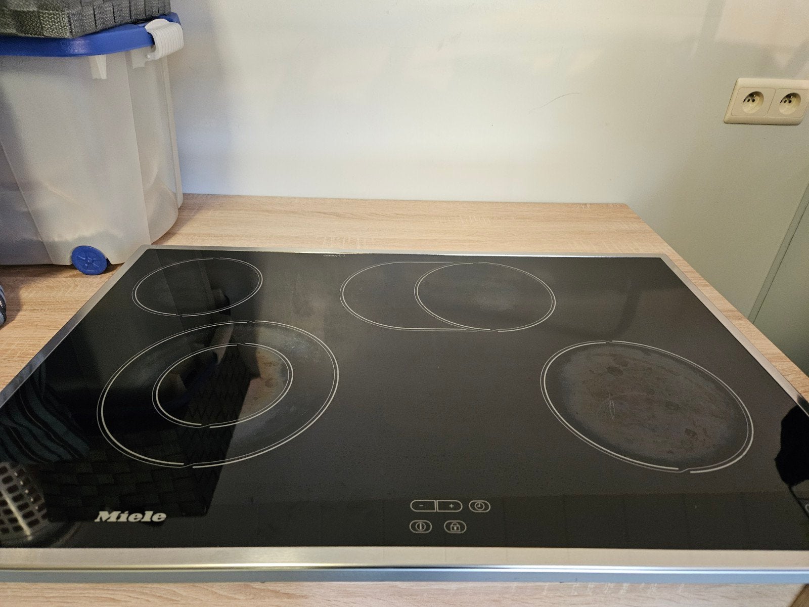 Keramische kookplaat Miele, Ophalen, Gebruikt, Keramisch, 4 kookzones