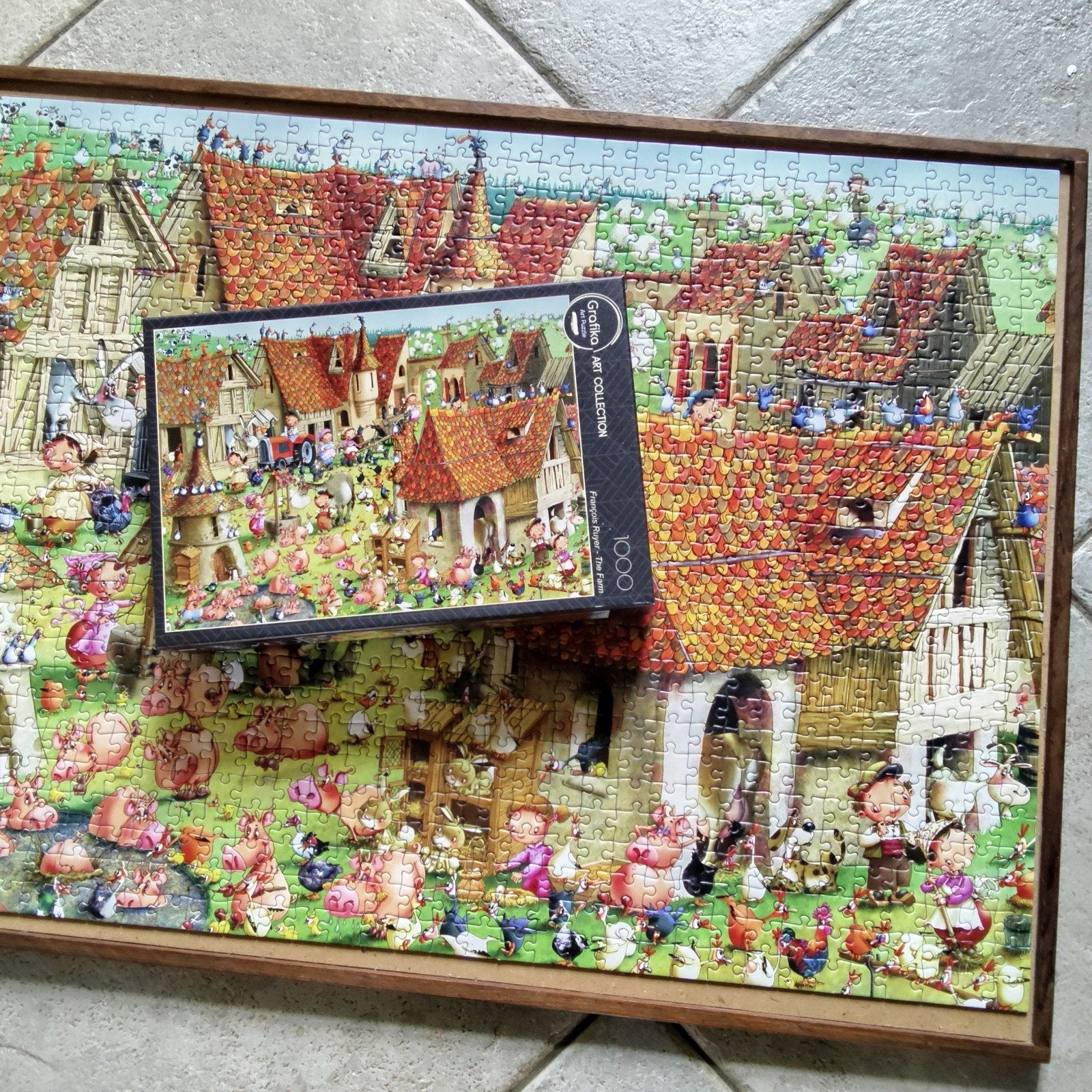 Grafika puzzel the farm., Ophalen of Verzenden, 500 t/m 1500 stukjes, Zo goed als nieuw, Legpuzzel