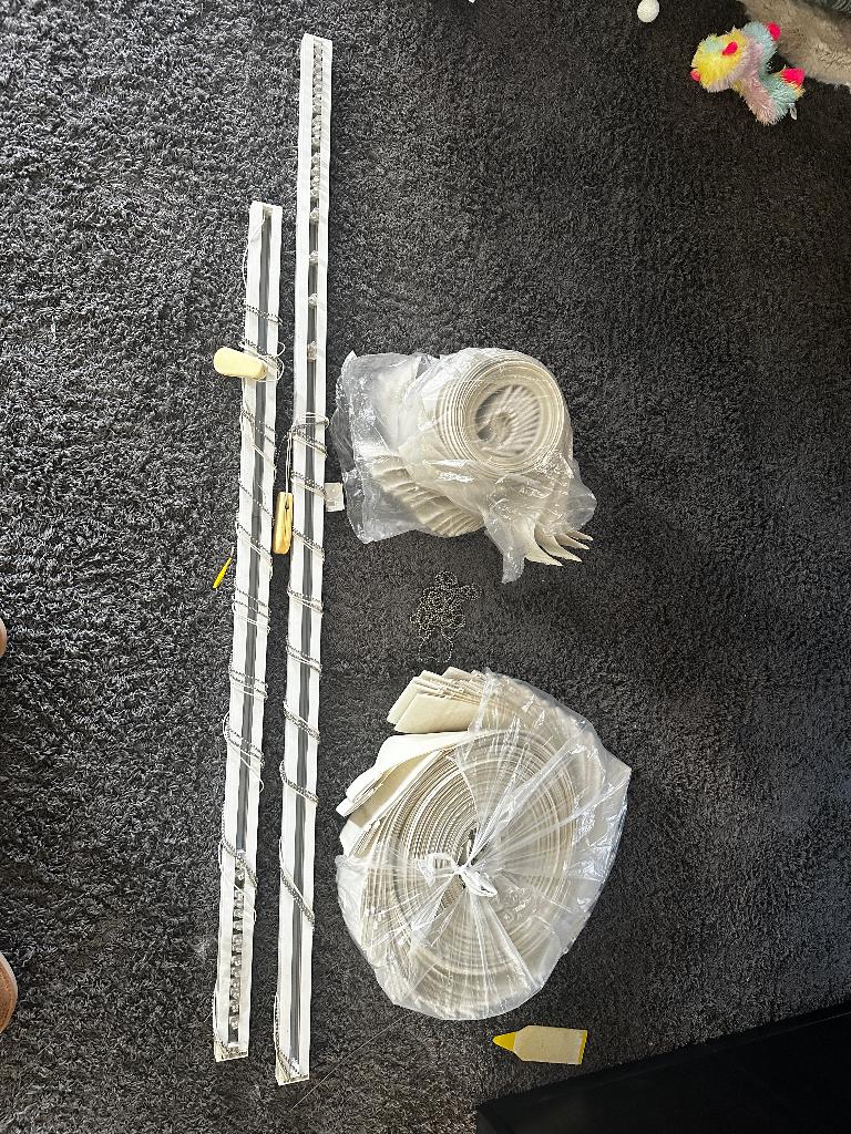 3 sets Lamellen incl. rails, Ophalen, Gebruikt, Wit