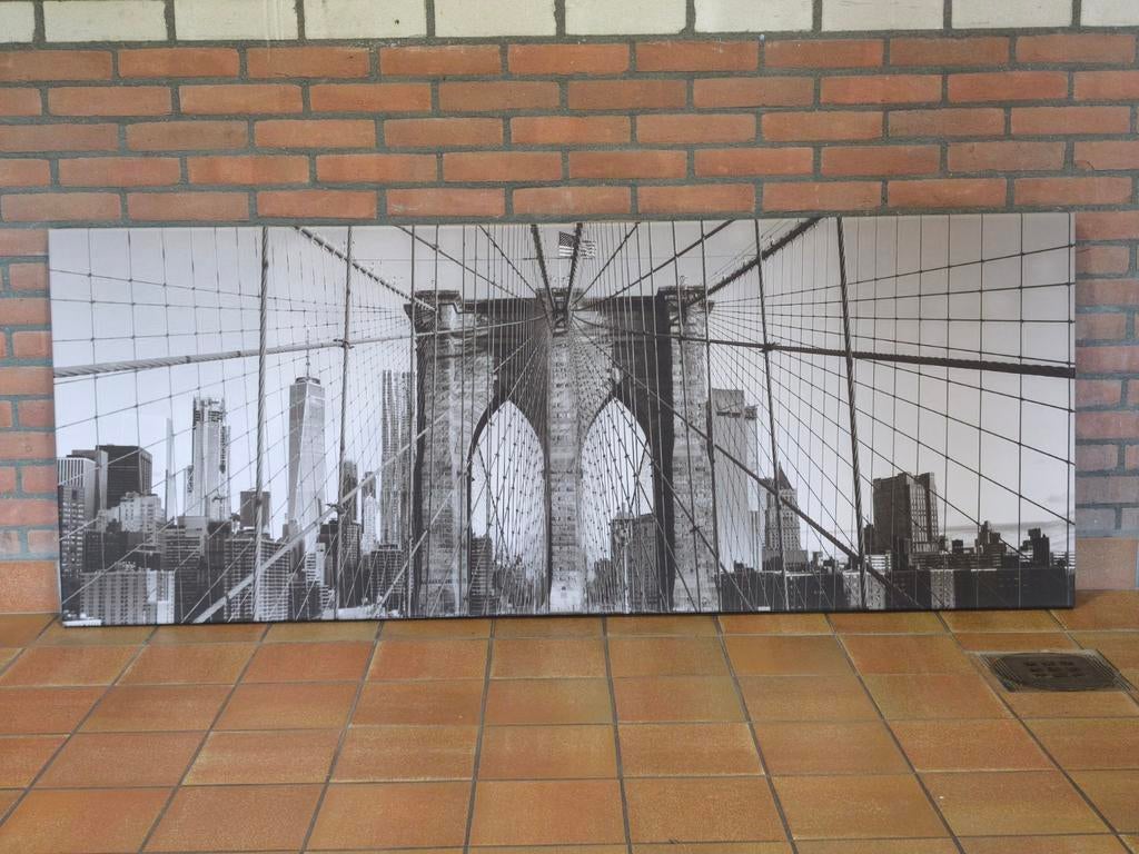 Brooklyn Bridge Canvas Schilderij - 180x70cm, Ophalen