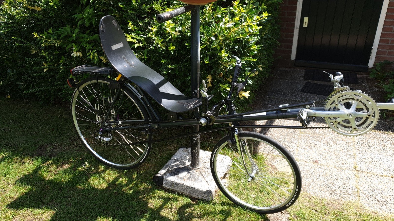 Ligfiets  M5  t.e.a.b., Fietsen en Brommers, Fietsen | Ligfietsen, Gebruikt, Overige merken, Onderstuur, Velgrem, Ophalen