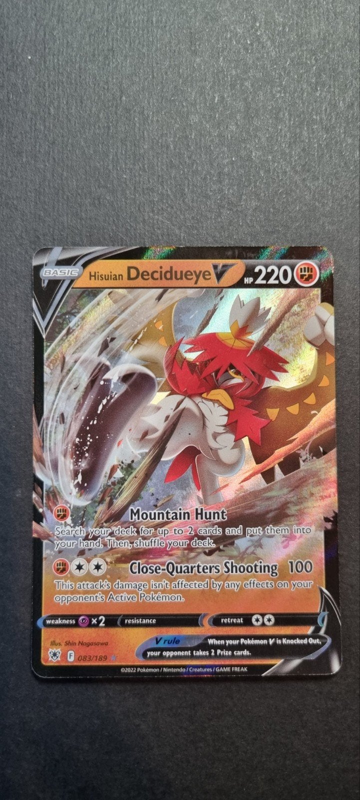 Hisuian Decidueye V ASR 083, Ophalen of Verzenden, Zo goed als nieuw, Losse kaart
