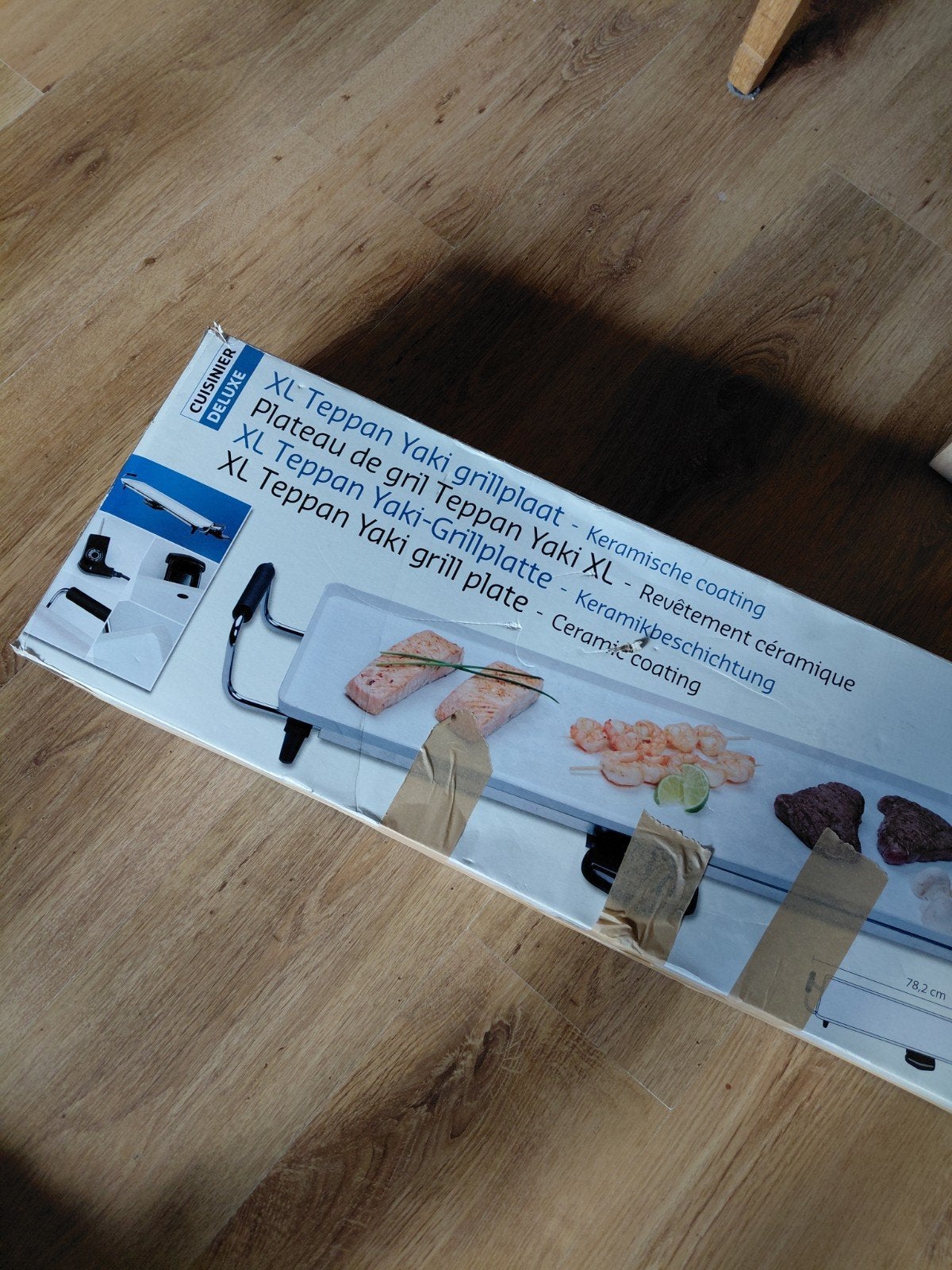 Cuisinier Deluxe XL Teppan Yaki Grillplaat Keramisch, Ophalen, Zo goed als nieuw, Tafelgrill