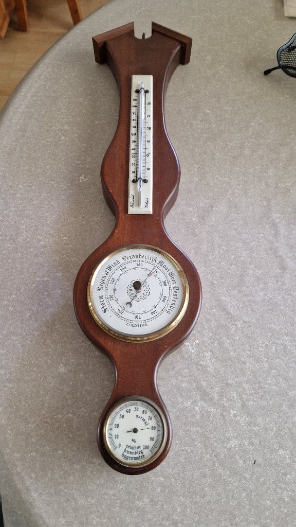 oude houten barometer, Ophalen of Verzenden, Gebruikt, Barometer
