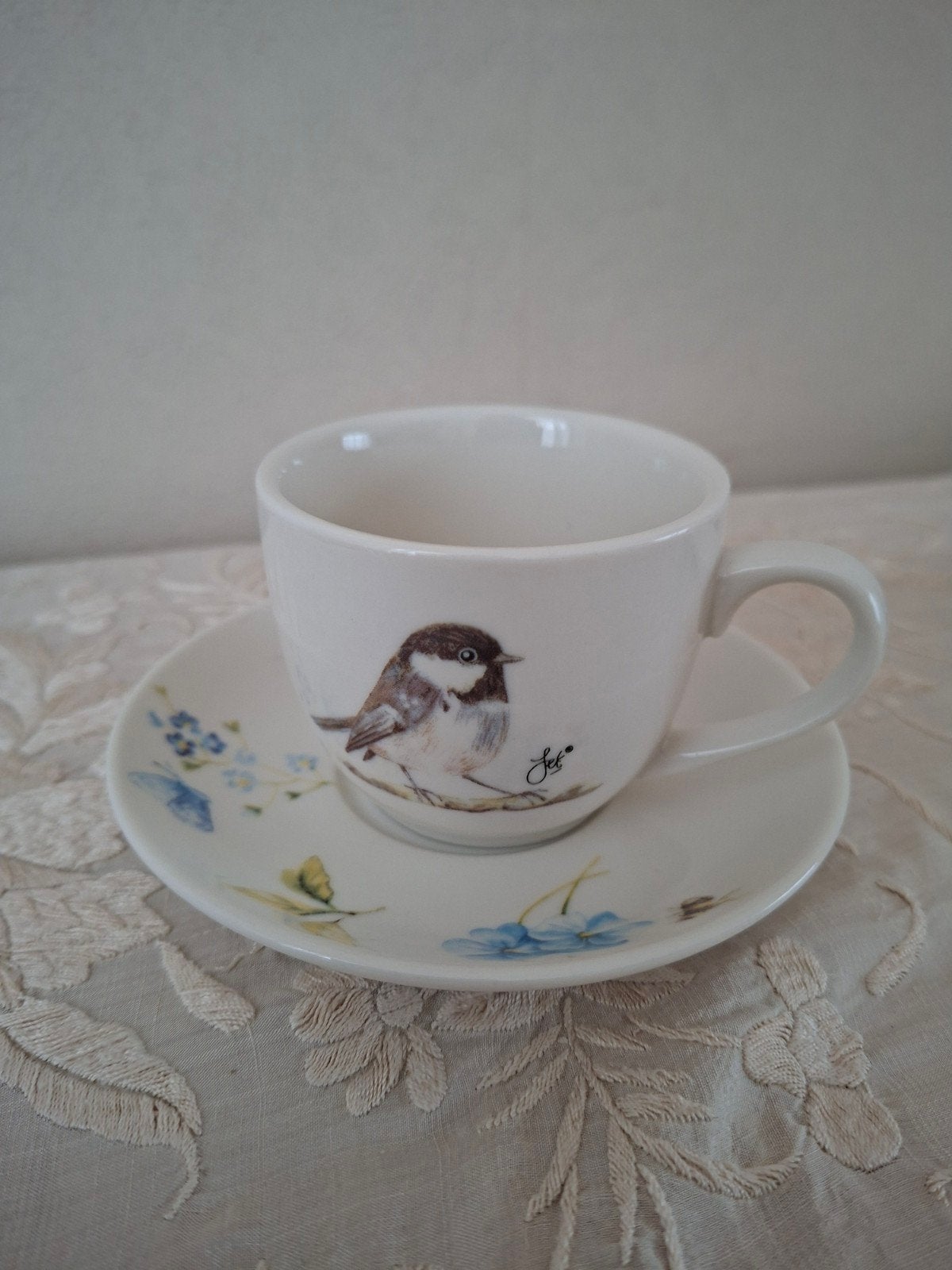 Summer Jet by ter Steege Kop en Schotel met Vogelmotief, Ophalen of Verzenden