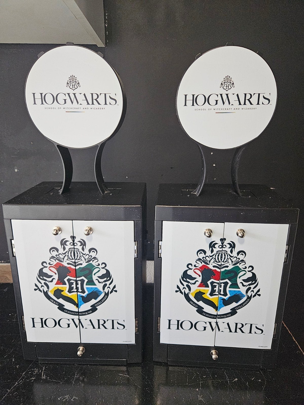 Hogwarts CD/DVD Opbergkasten - Set van 2, Huis en Inrichting, Ophalen, Kunststof, 75 tot 150 discs, Zo goed als nieuw
