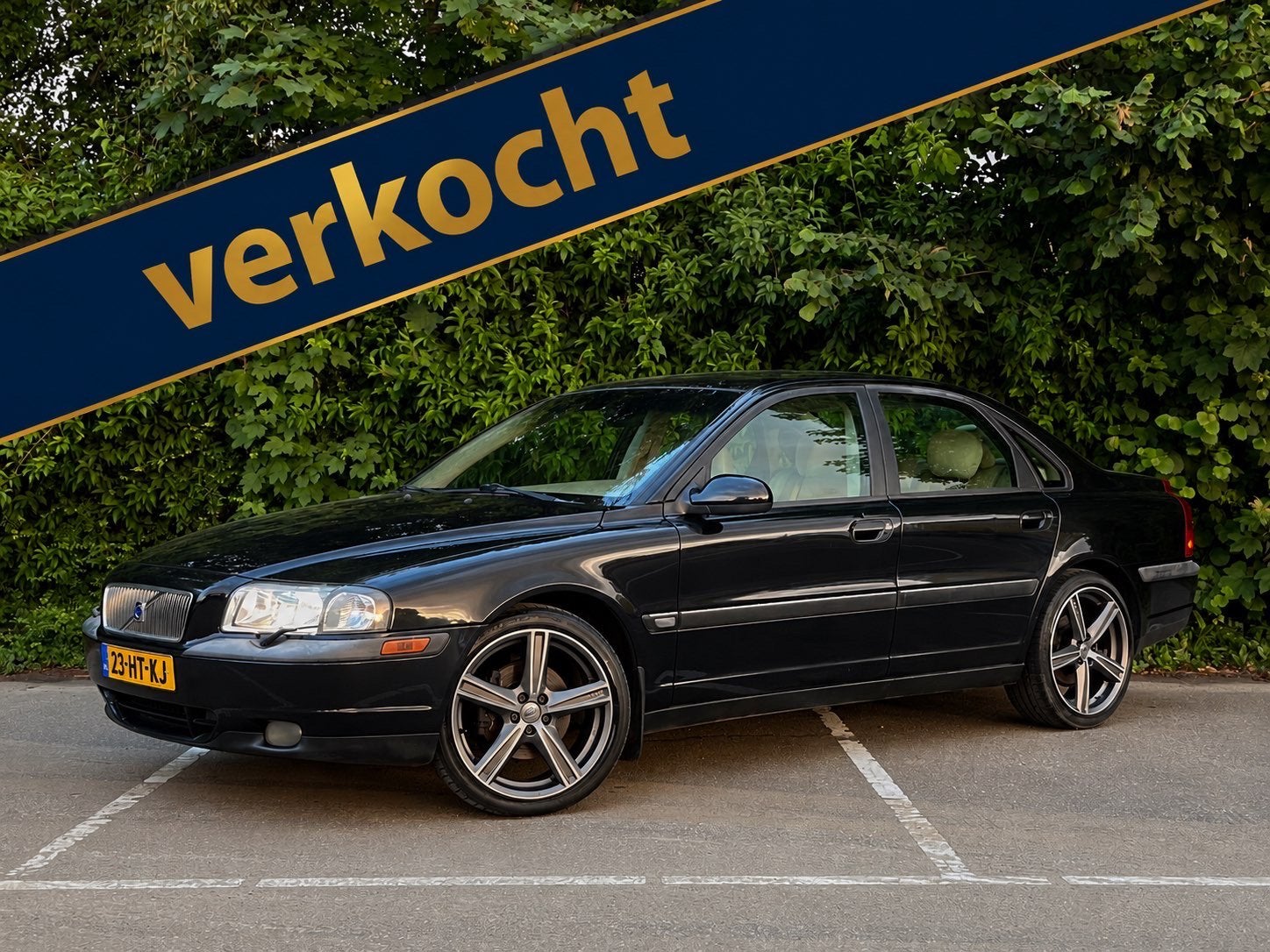 Volvo S80 2.4T '01 /STOELVW/DOLBY/SUBW./VOLL.ONDERHOUD/, 1800 kg, 1535 kg, Zwart, Bedrijf