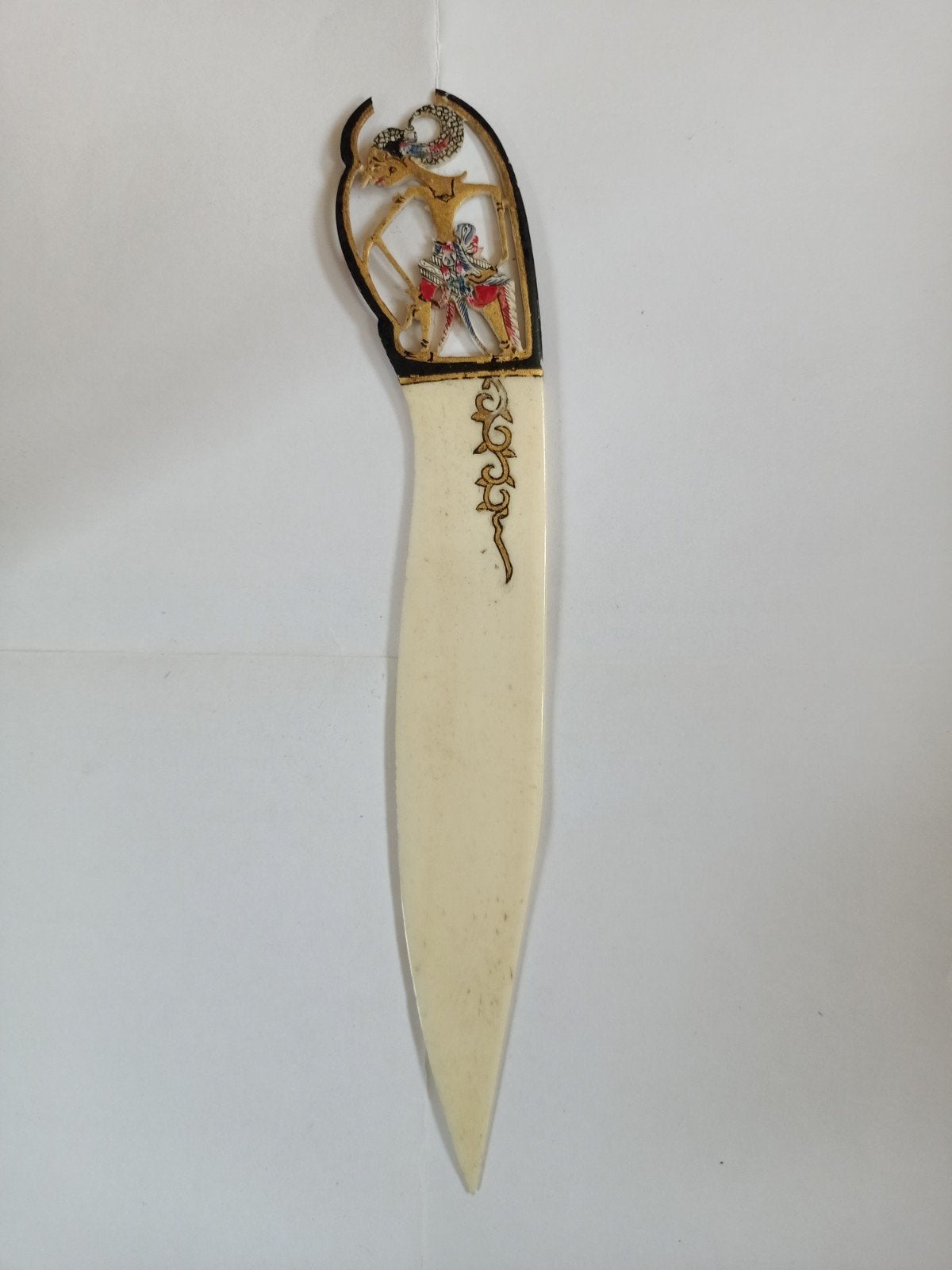 Vintage Wayang Golek Brievenopener - Handgesnede, Antiek en Kunst, Ophalen of Verzenden