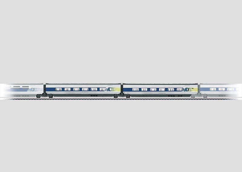 Marklin H0 43420 Set uitbreidingsrijtuigen 1 voor de TGV POS, Wisselstroom, Ophalen of Verzenden, Märklin, Nieuw