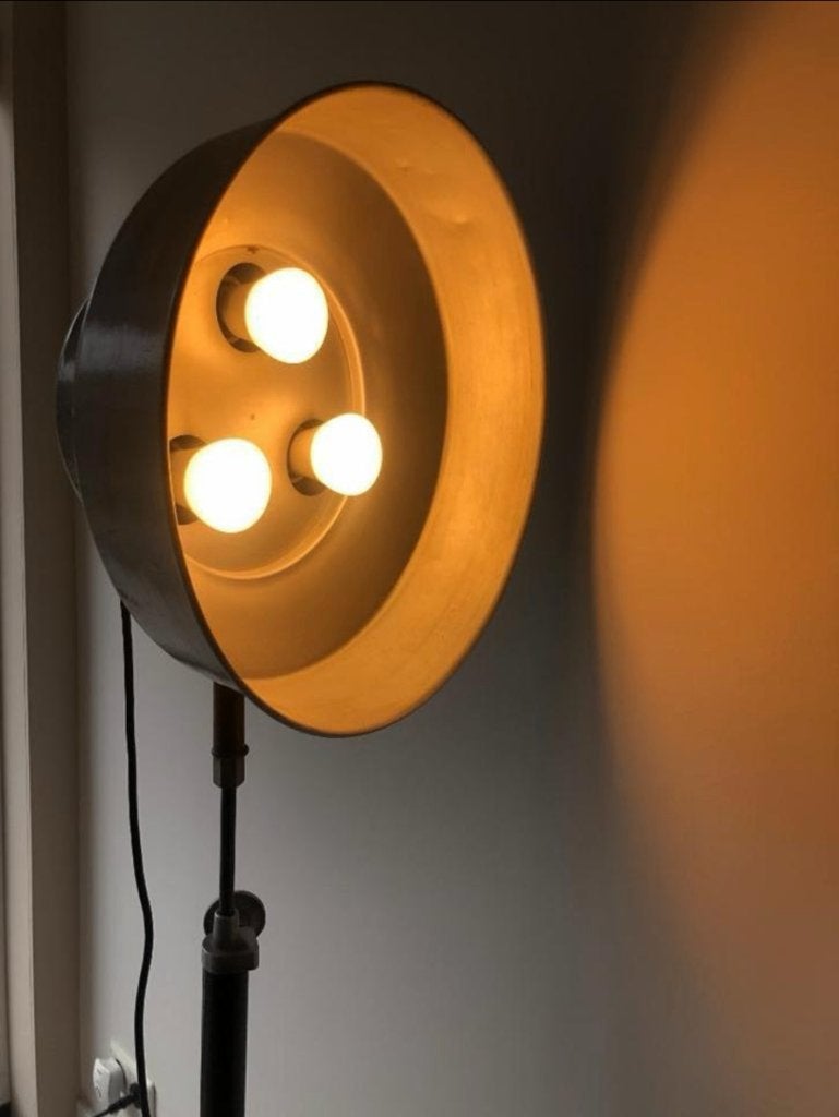 Vintage industriële vloerlamp - Studio lamp, Gebruikt, Metaal, 150 tot 200 cm, Industrieel, Vintage, Retro