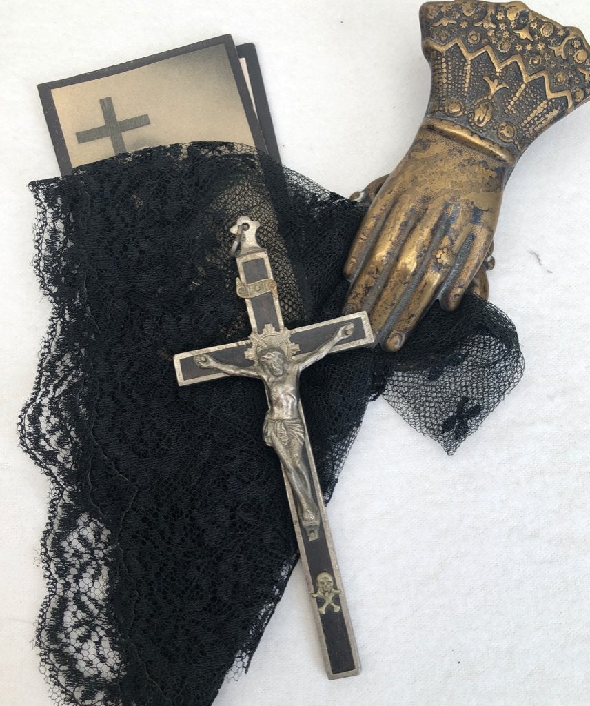 Klooster Borstkruis -Jezus met schedel/gekruiste beenderen, Ophalen of Verzenden
