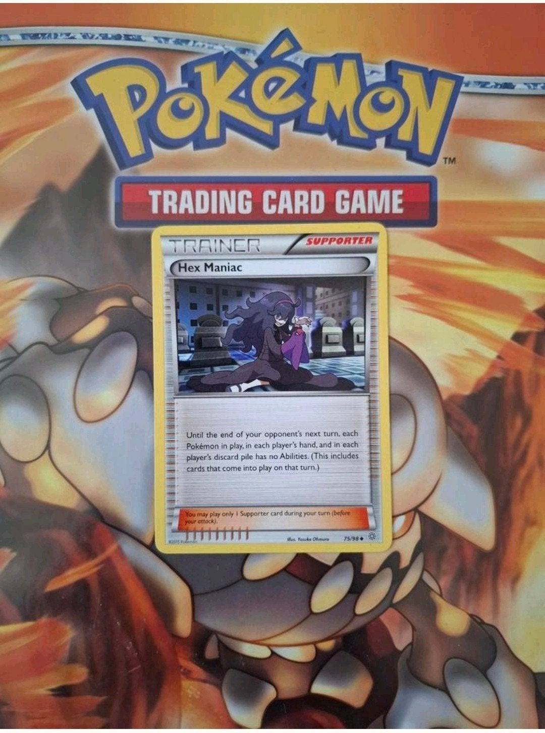 Hex maniac 75/98 XY Ancient Origins pokemon kaart, Ophalen of Verzenden, Gebruikt, Losse kaart