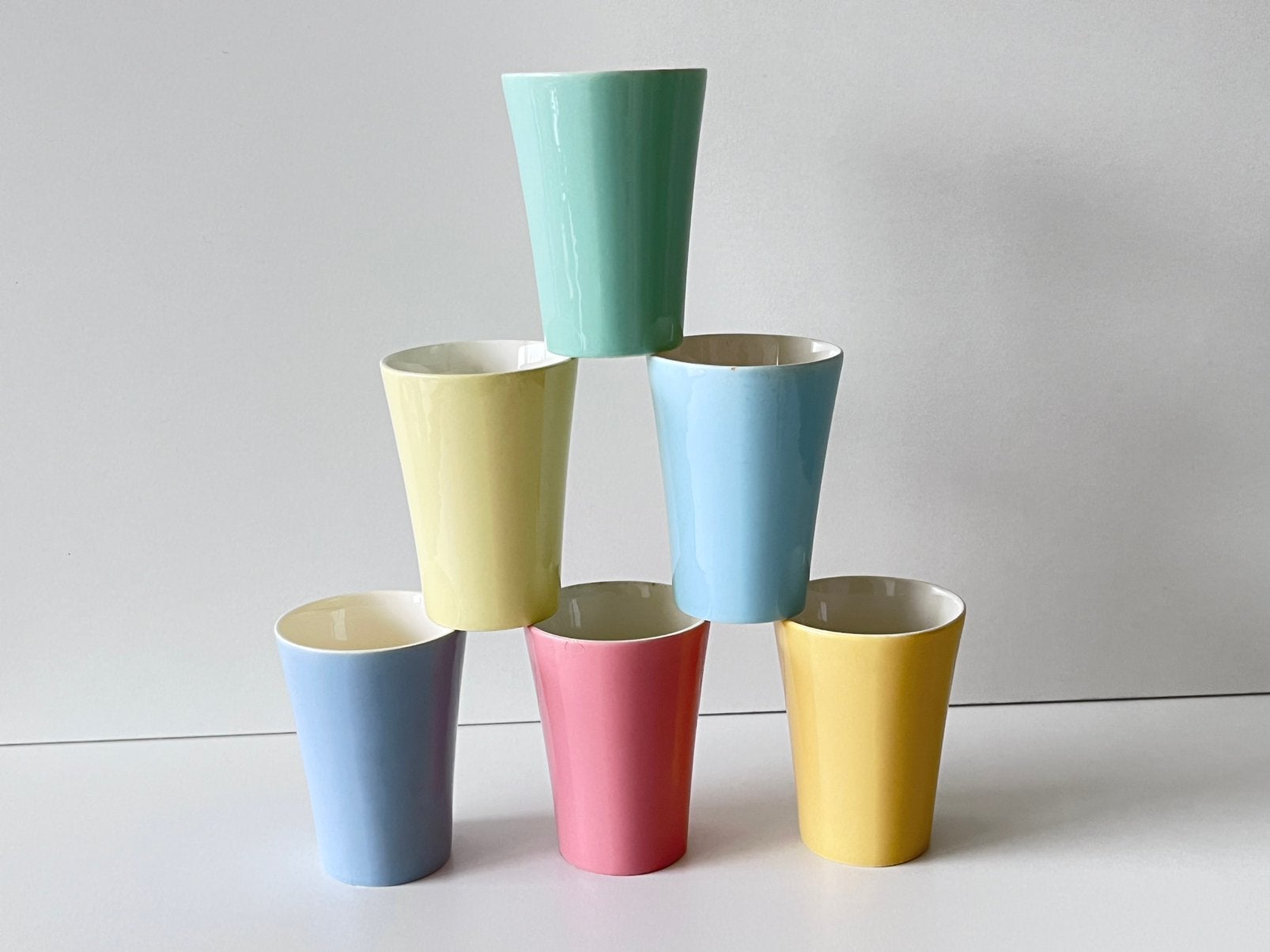 Pastel tegout bekers petrus regout, Ophalen of Verzenden