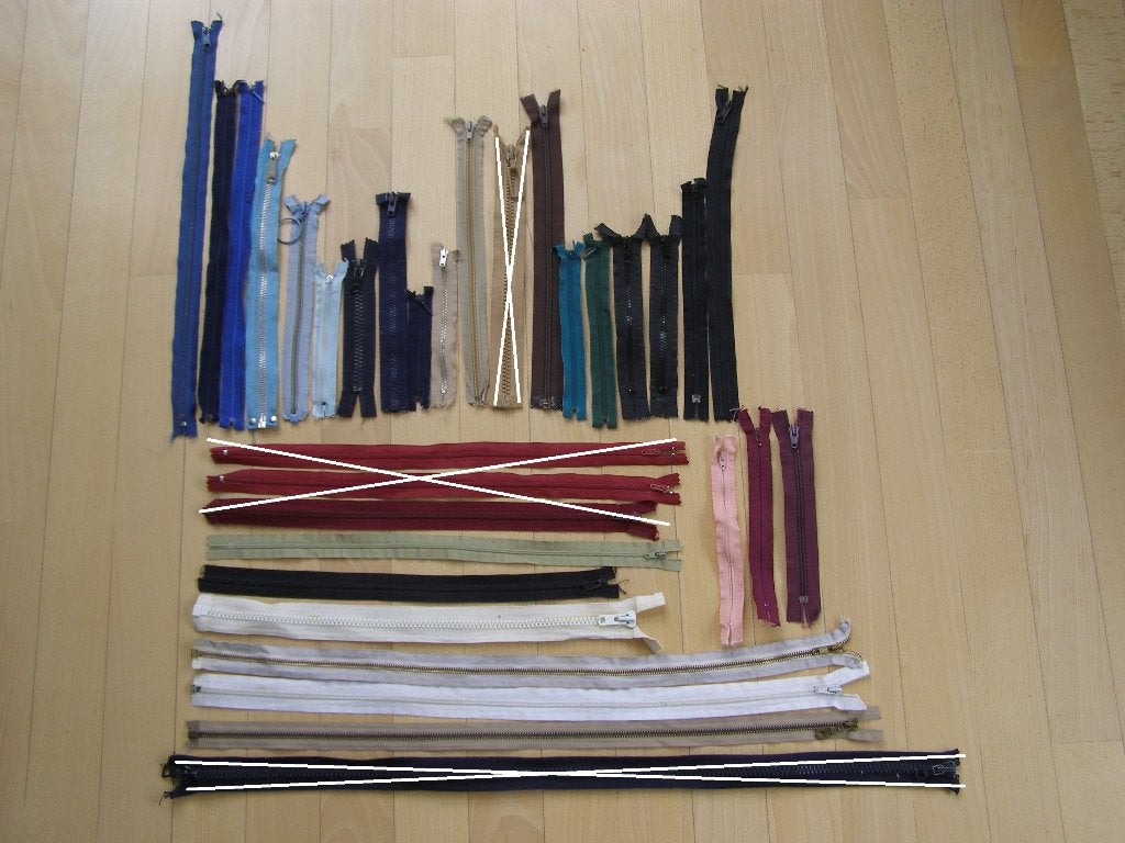 Partij RITSEN; div. soorten en kleuren, lengte 11 - 75 cm, Hobby en Vrije tijd, Ophalen of Verzenden, Gebruikt, Rits of Sluiting