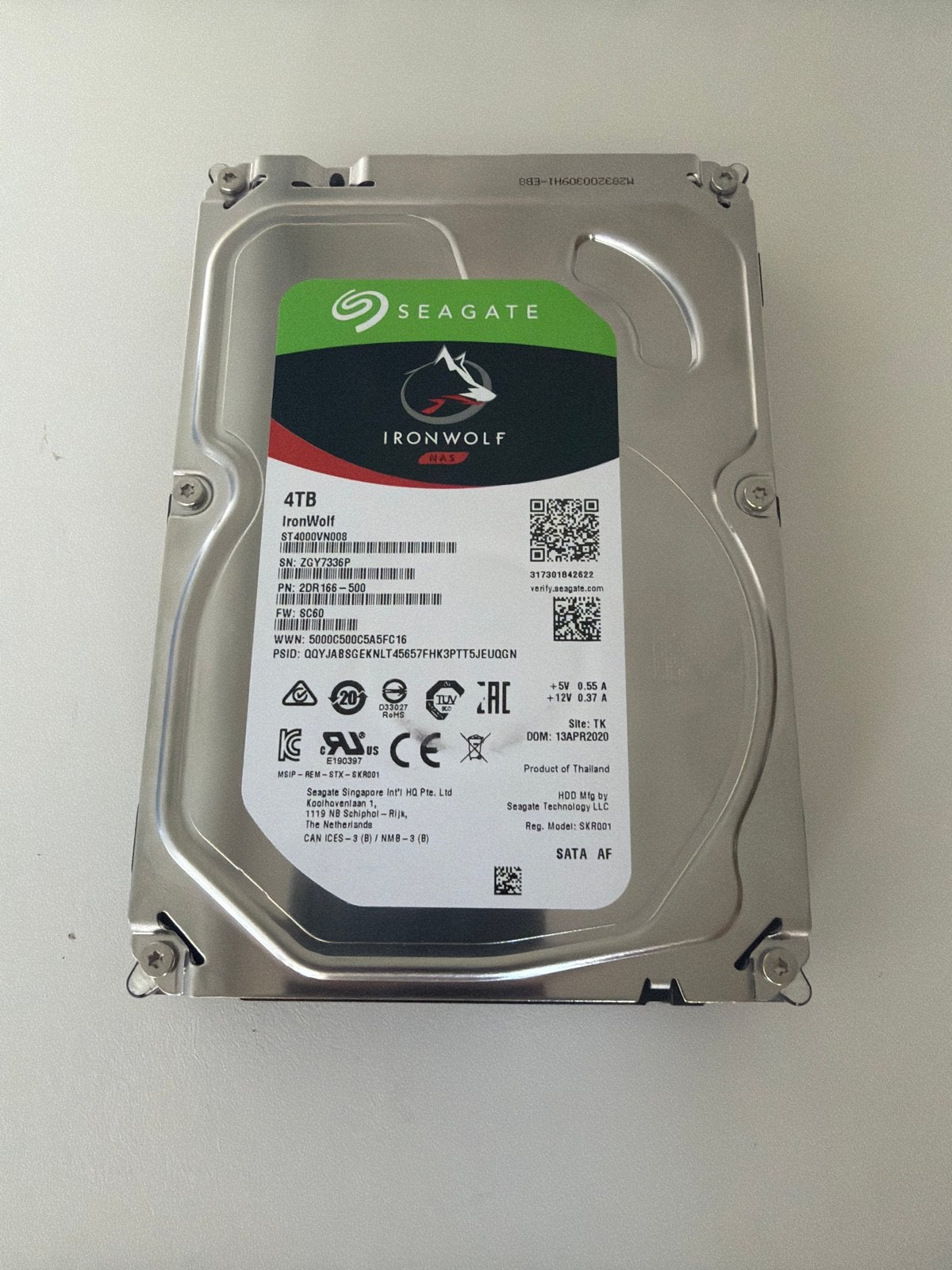 4x Seagate IronWolf 4TB NAS HDD - ST4000VN008, Intern, Server, Ophalen of Verzenden, Zo goed als nieuw