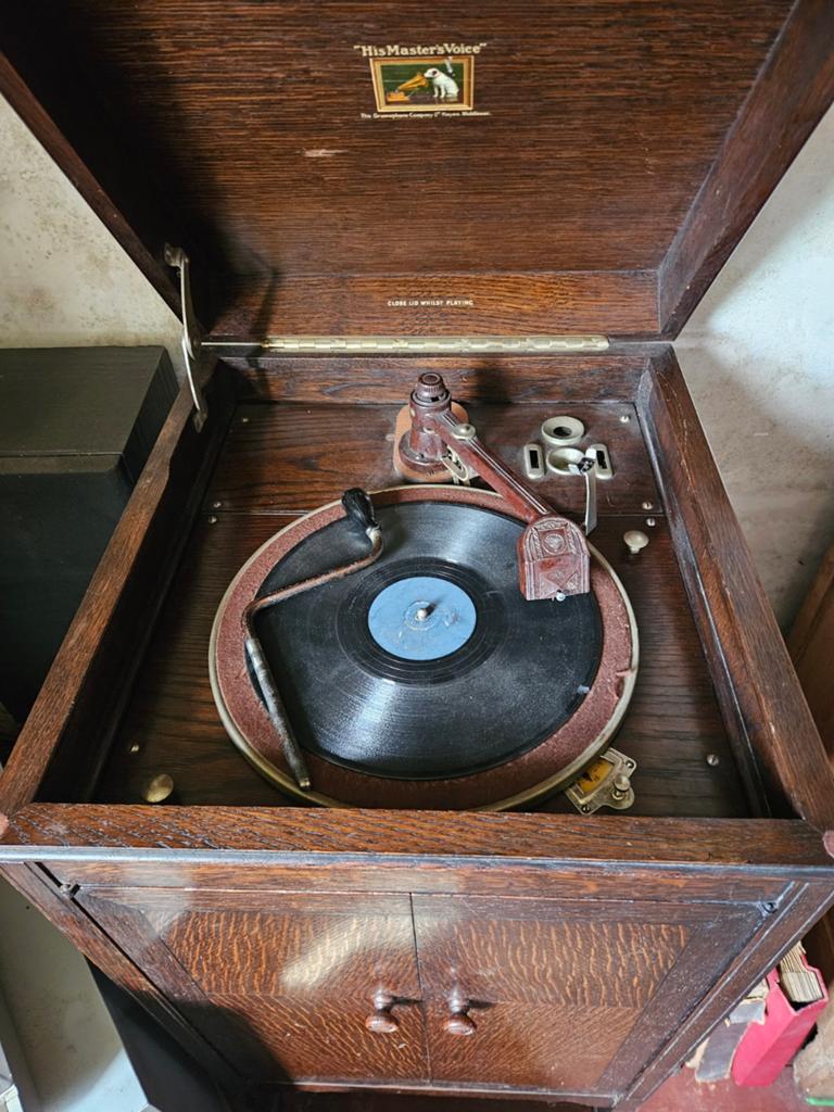 HMV omgebouwde grammofoon te koop, Antiek en Kunst, Ophalen