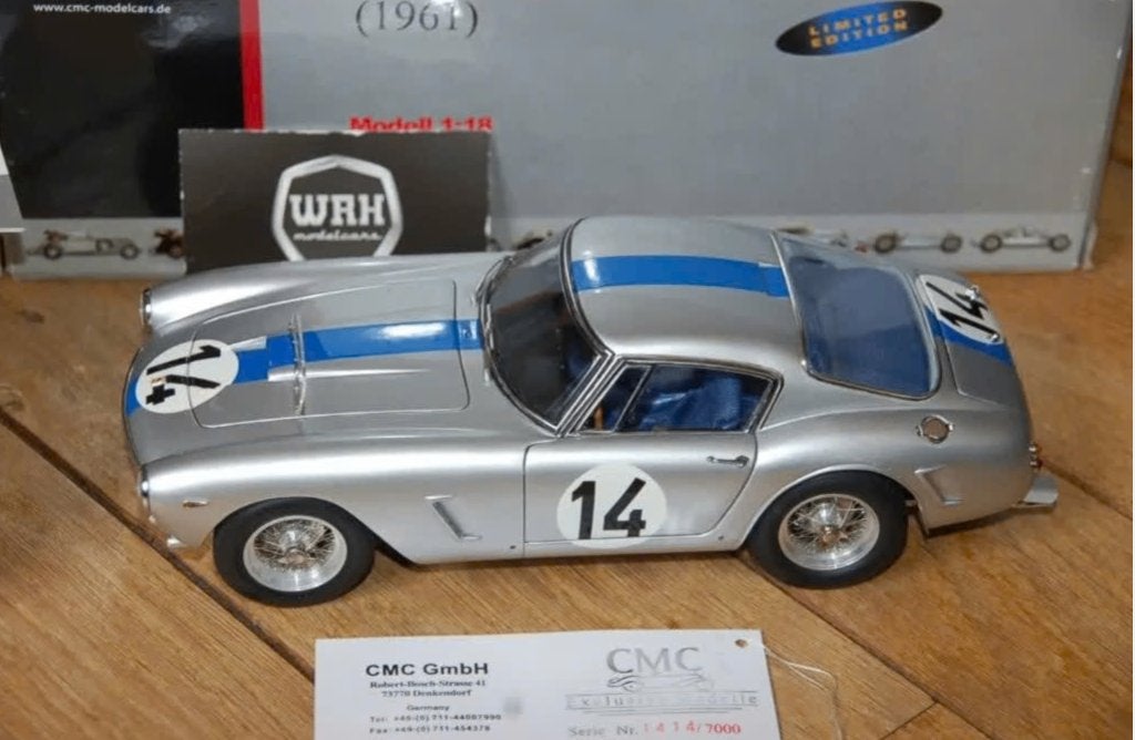 1:18 FERRARI 250 GT SWB LEMANS #14 CMC M-079 in doos WRH, Hobby en Vrije tijd, Modelauto's | 1:18, Verzenden, Zo goed als nieuw