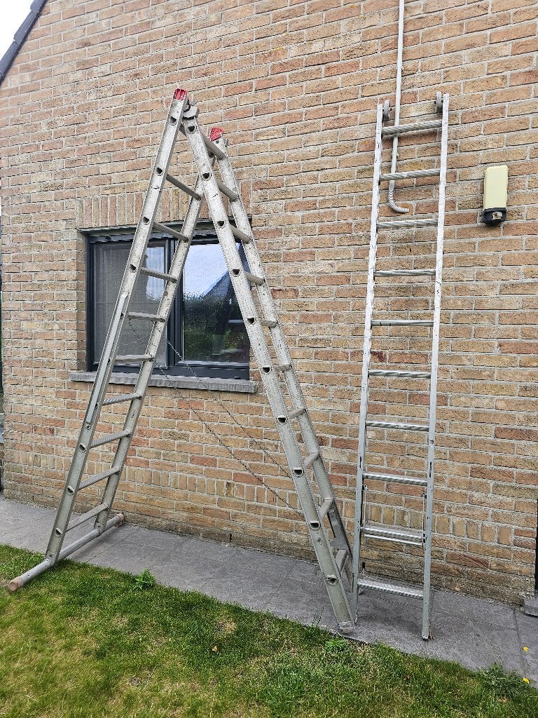 Ladder, Doe-het-zelf en Verbouw, Ladders en Trappen, Ophalen, Gebruikt, Ladder, Opvouwbaar of Inschuifbaar