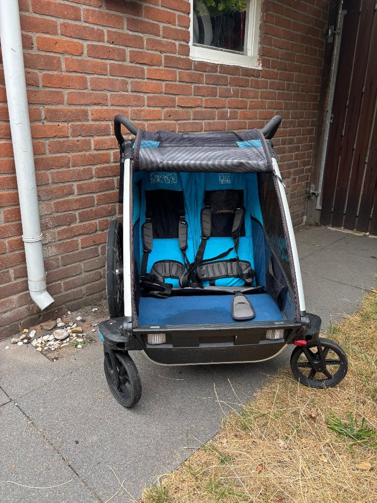 Thule Chariot Cross 2 fietskar met accessoires, Ophalen, Opvouwbaar, Zo goed als nieuw, Thule Chariot