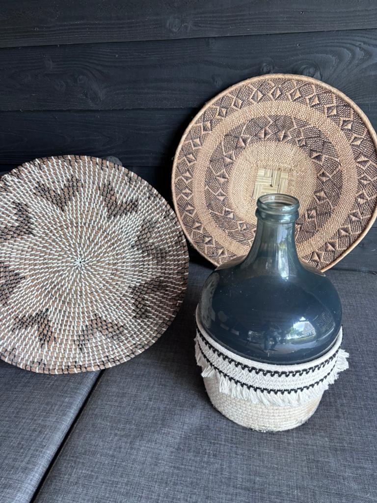 Set Boho schalen en vaas, Huis en Inrichting, Woonaccessoires | Overige, Ophalen, Gebruikt, Beige, Boho
