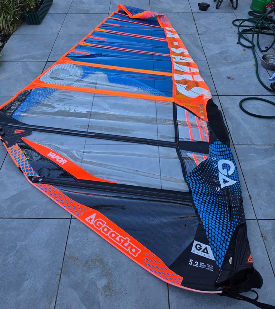 Gaastra vapor 5.8 en 5.2, Watersport en Boten, Windsurfen, Ophalen, Gebruikt, Zeil
