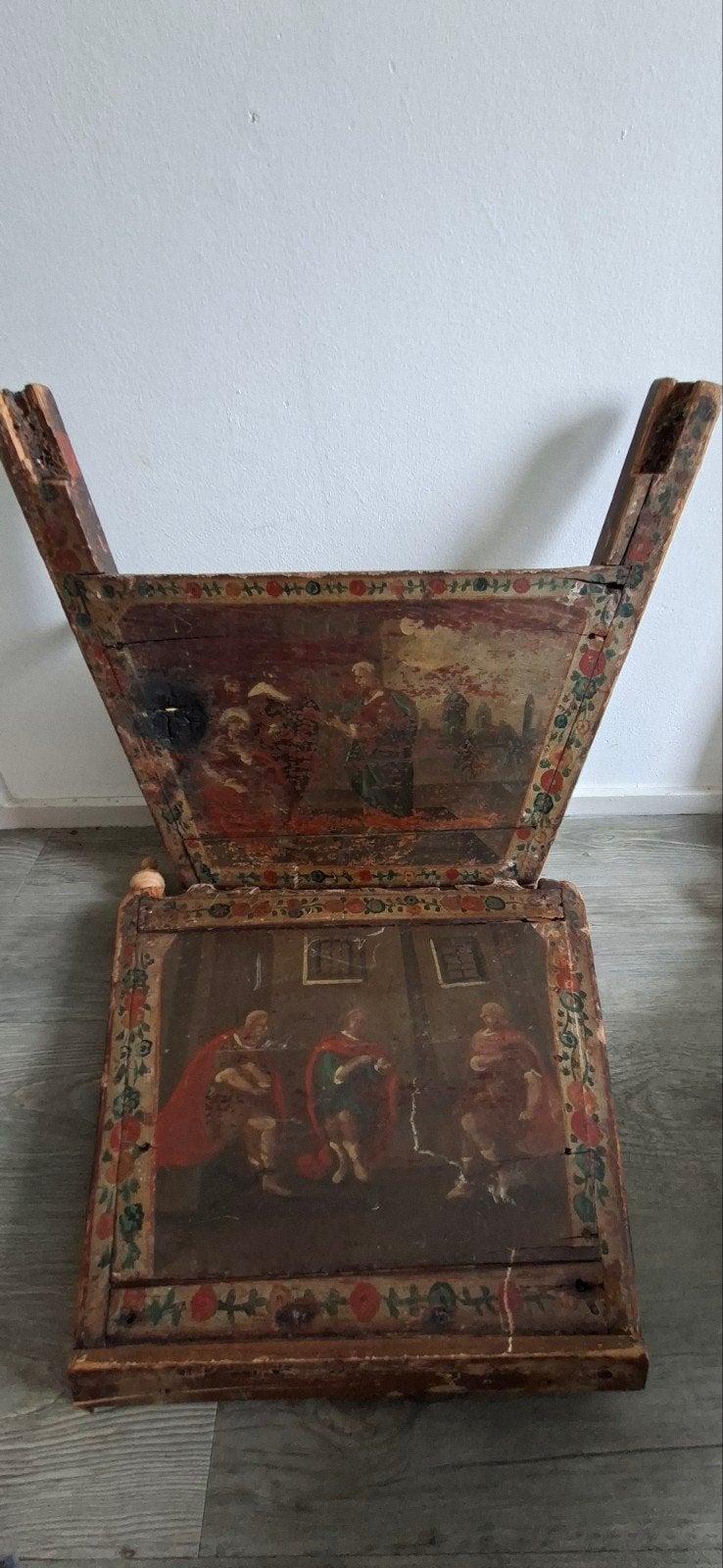 Vintage beddelen,  Hindelopen schilderwerk 18e eeuw, Ophalen of Verzenden