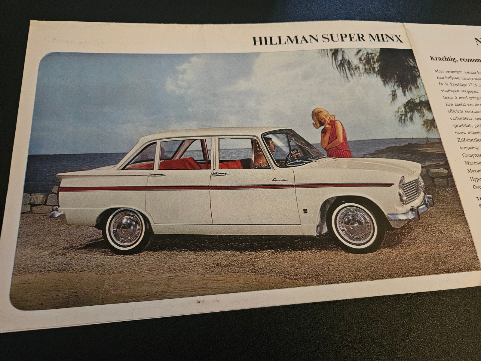 Brochure Hillman Super Minx, Ophalen of Verzenden, Zo goed als nieuw, Overige merken