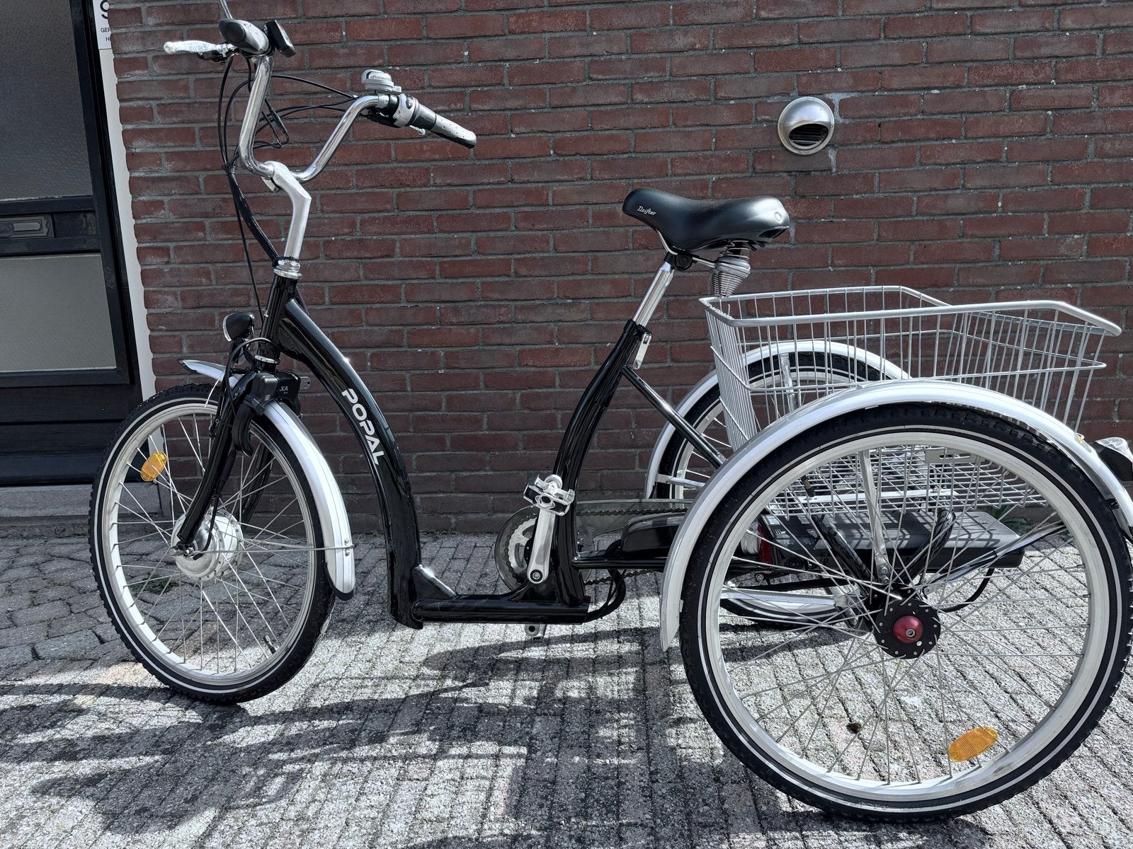 Popal elektrische driewieler ., Fietsen en Brommers, Fietsen | Driewielfietsen, Ophalen, Gebruikt, Trommelrem