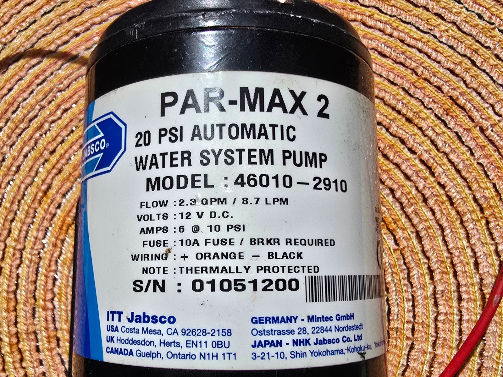 Waterpomp PAR-MAX 2, Ophalen of Verzenden, Gebruikt, Motor en Techniek