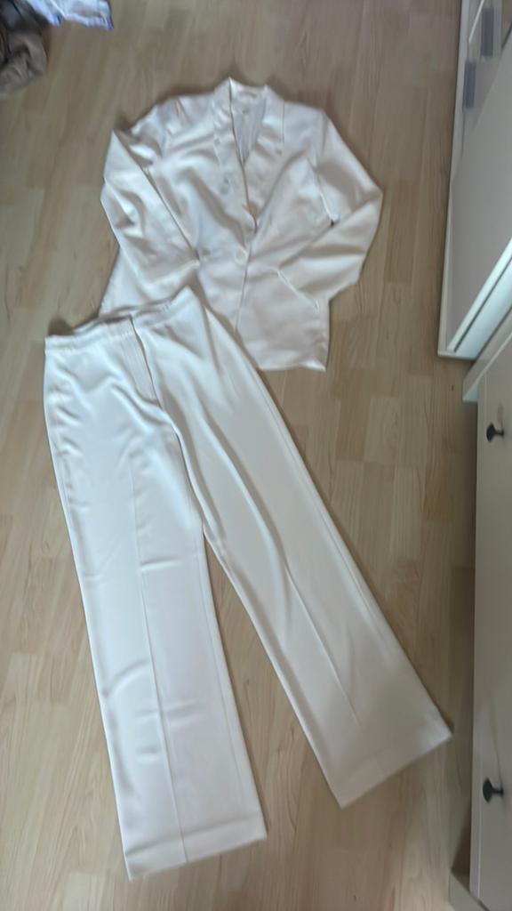 Nueuw wit BLAZER/PANTALON MAAT M H&M, Ophalen of Verzenden, Nieuw, Maat 38/40 (M), Wit