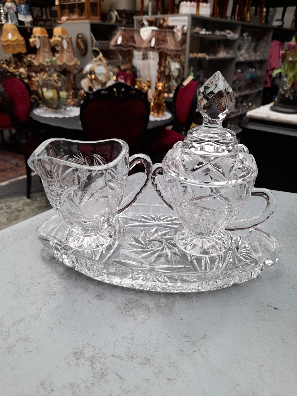Mooie kristallen room set, Antiek en Kunst, Antiek | Glas en Kristal, Ophalen of Verzenden