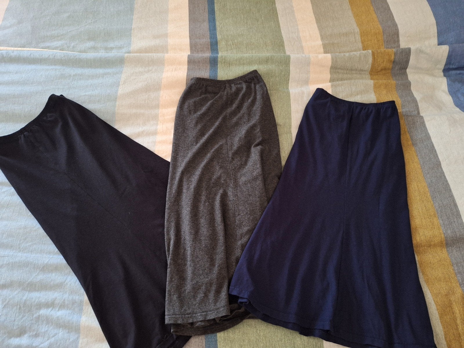 3 Rabe viscose rokken maat 48 - Donkerblauw, Zwart, Grijs, Rabe, Zwart, Maat 46/48 (XL) of groter, Ophalen of Verzenden