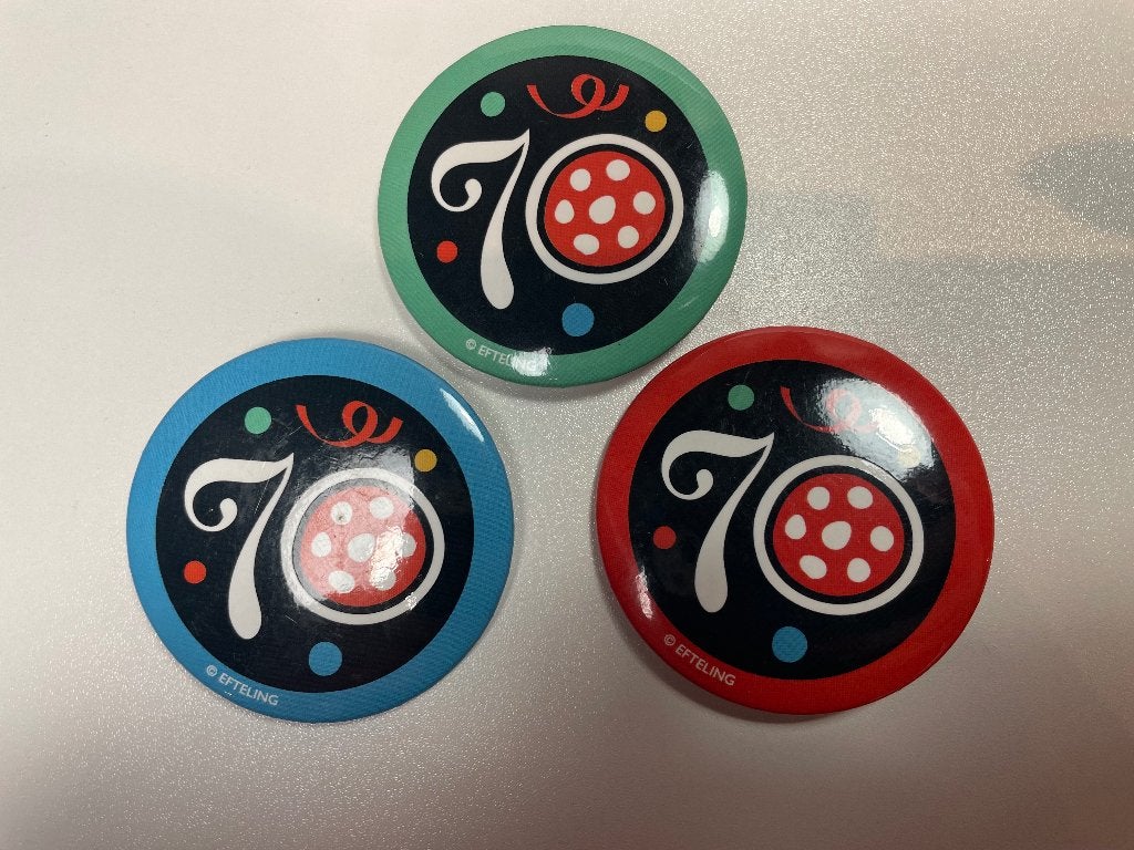 Efteling 70 jaar, Ophalen, Nieuw, Button of Speldje