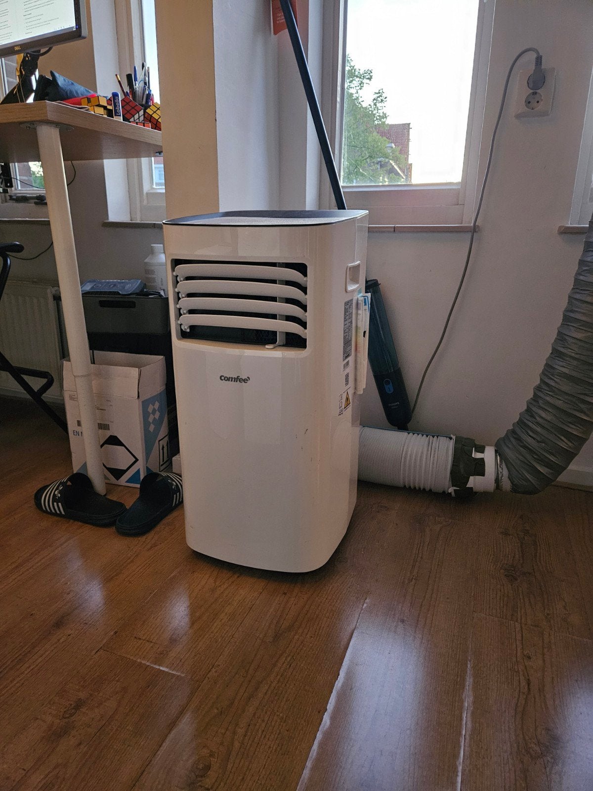Comfee Mobiele Airco met WiFi en Geïsoleerde Afvoerbuis, Minder dan 60 m³, Energieklasse A of zuiniger, 3 snelheden of meer, Ophalen of Verzenden