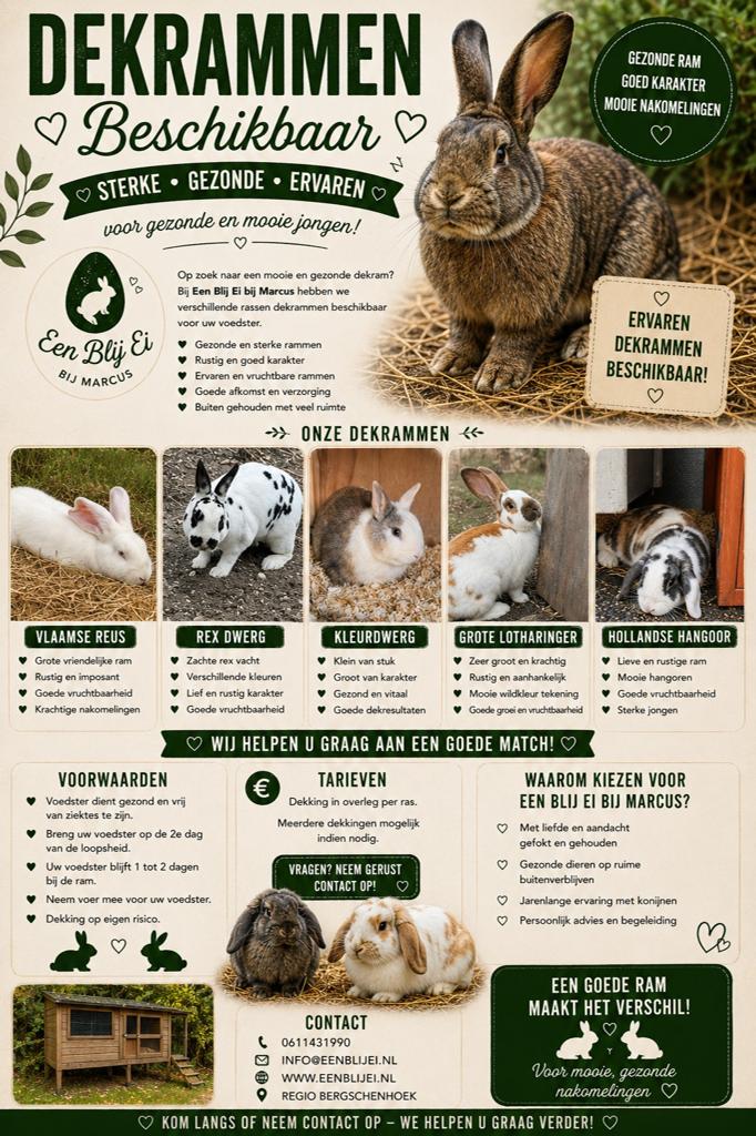 Dekrammen beschikbaar – meerdere rassen | Een Blij Ei, Dieren en Toebehoren, Konijnen
