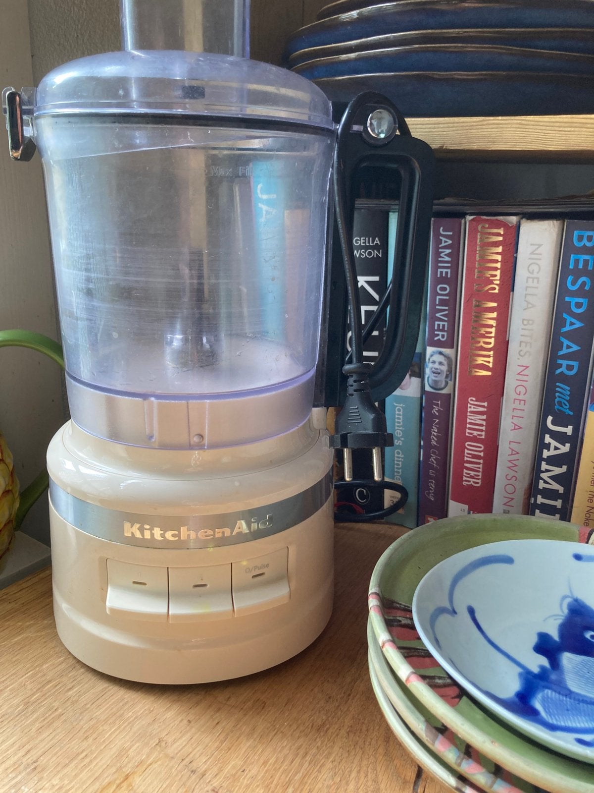 Kitchenaid keukenmachine, 2 tot 3 liter, Ophalen of Verzenden, Gebruikt, 3 snelheden of meer
