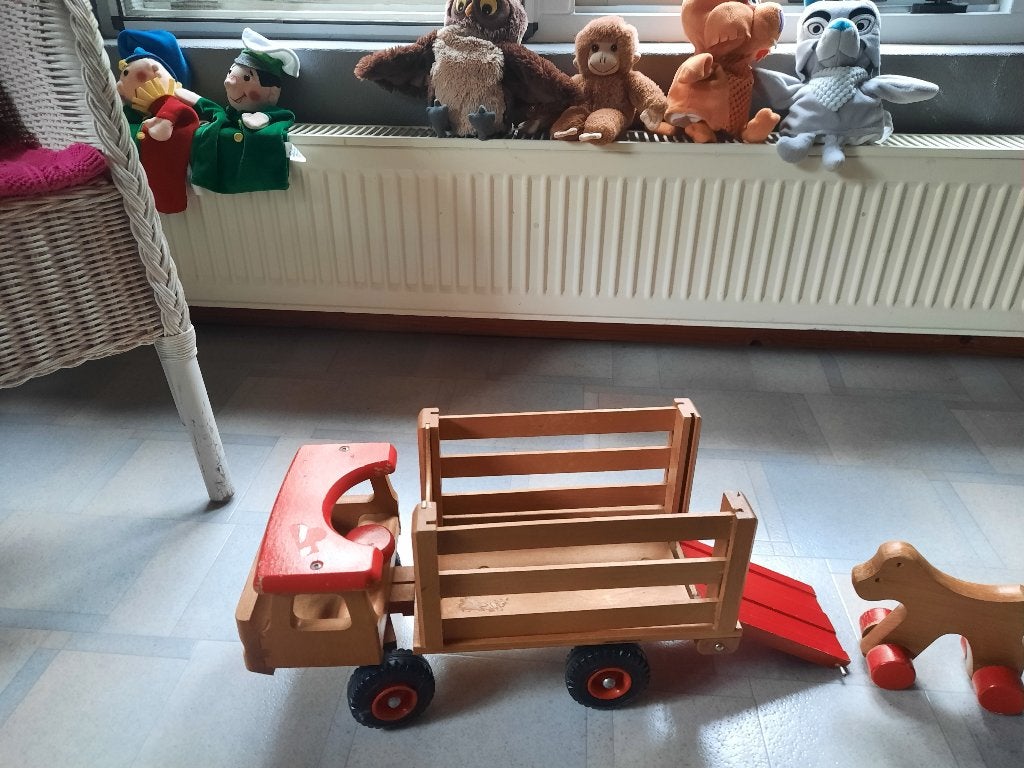 houtenkar  met paard, Ophalen, Gebruikt, Speelset