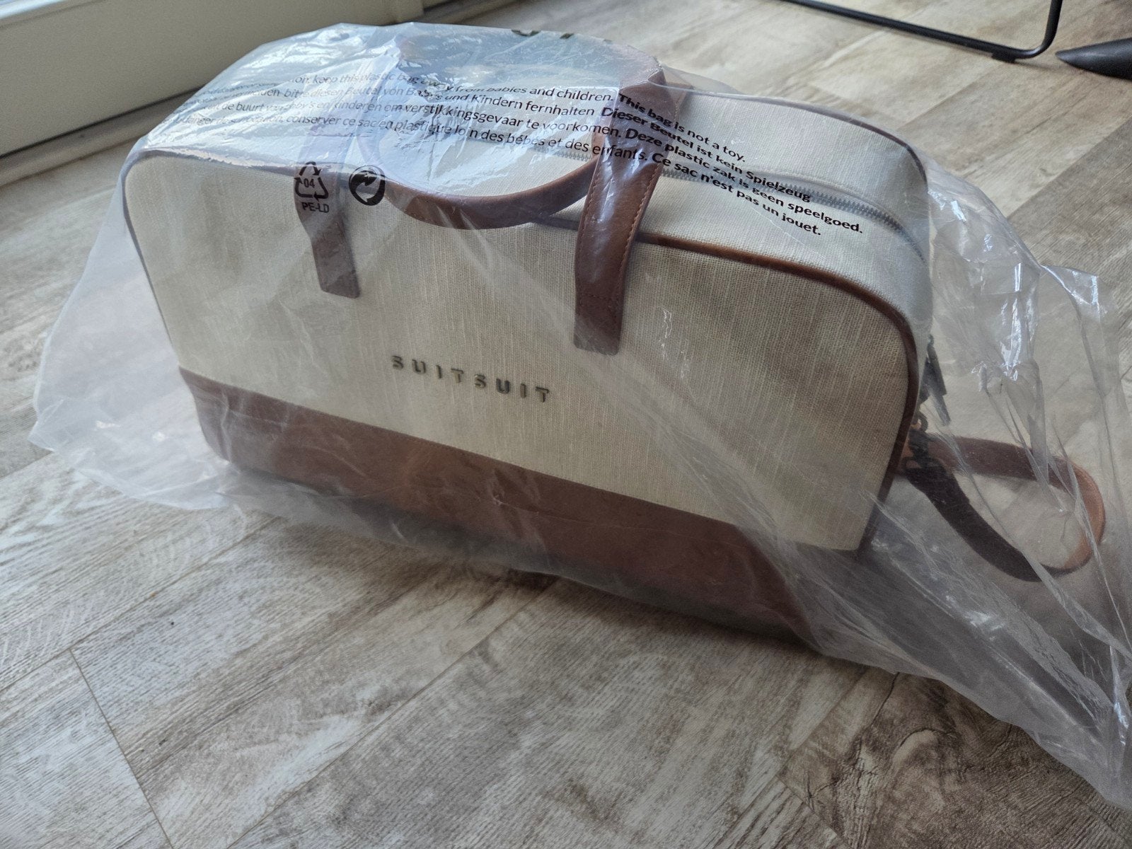 SuitSuit weekendtas reistas + paspoorthoes, 40 tot 60 cm, 30 cm of meer, Beige, Ophalen of Verzenden