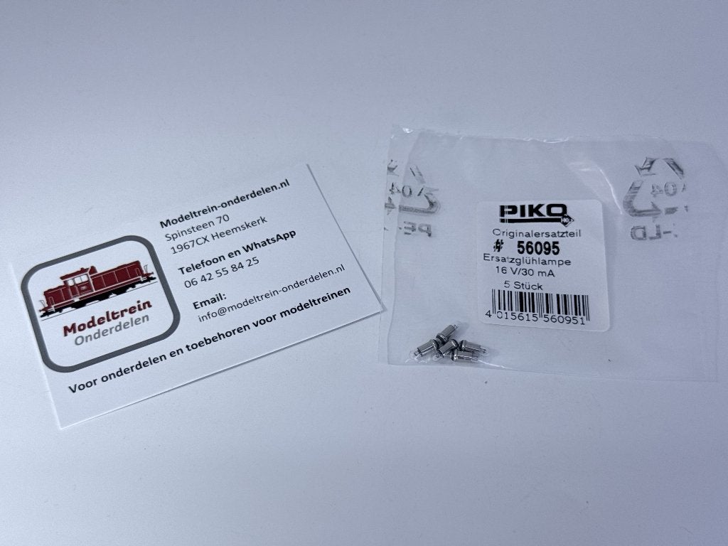 Piko 56095 - lampjes16V/30 mA (5 stuks), Gelijkstroom, Piko, Overige typen, Nieuw