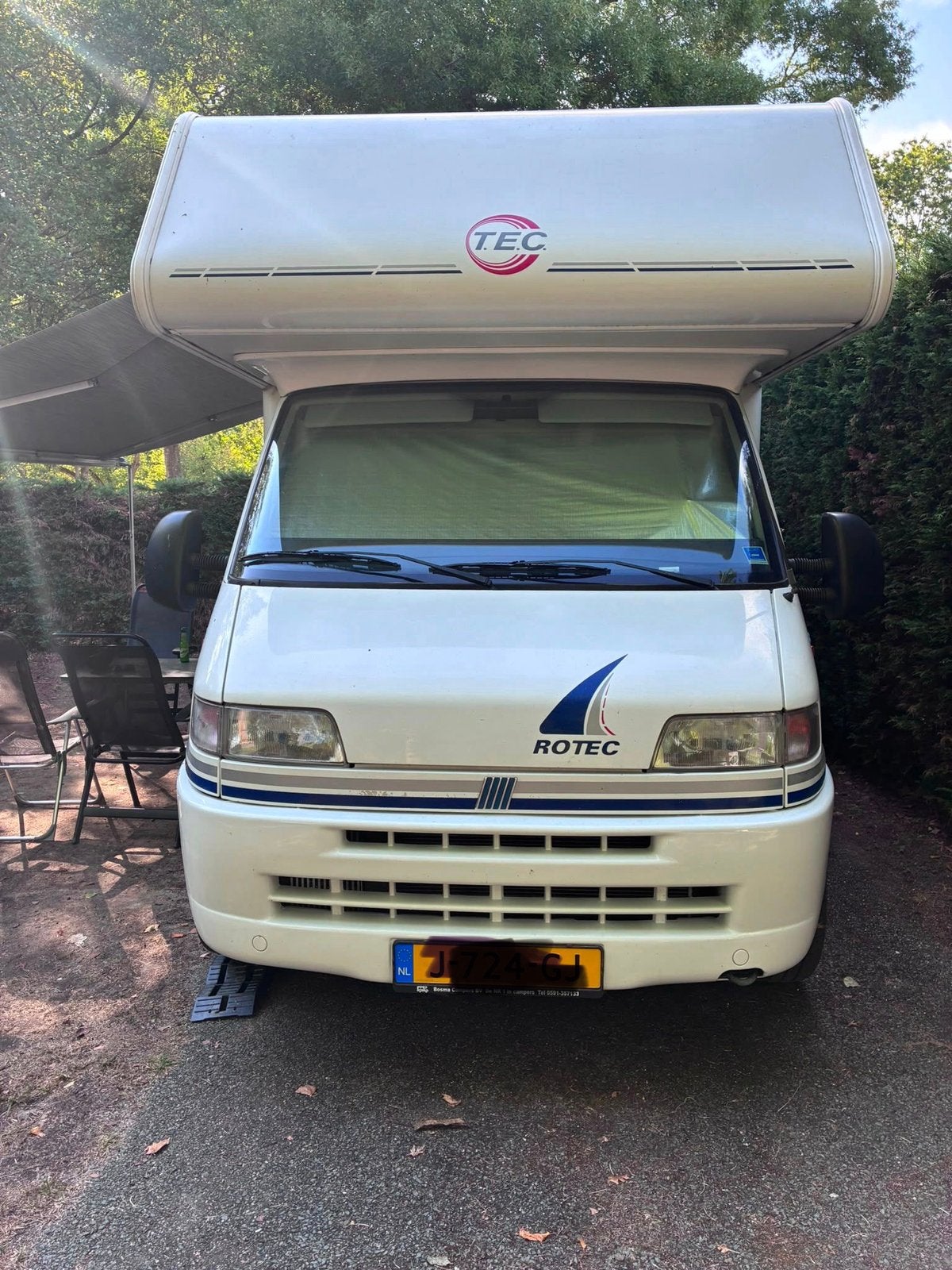 Camper Fiat ducato TEC 6 slaapplaatsen (stapelbed), Chemisch toilet, Luifel, Alkoof, Ringverwarming