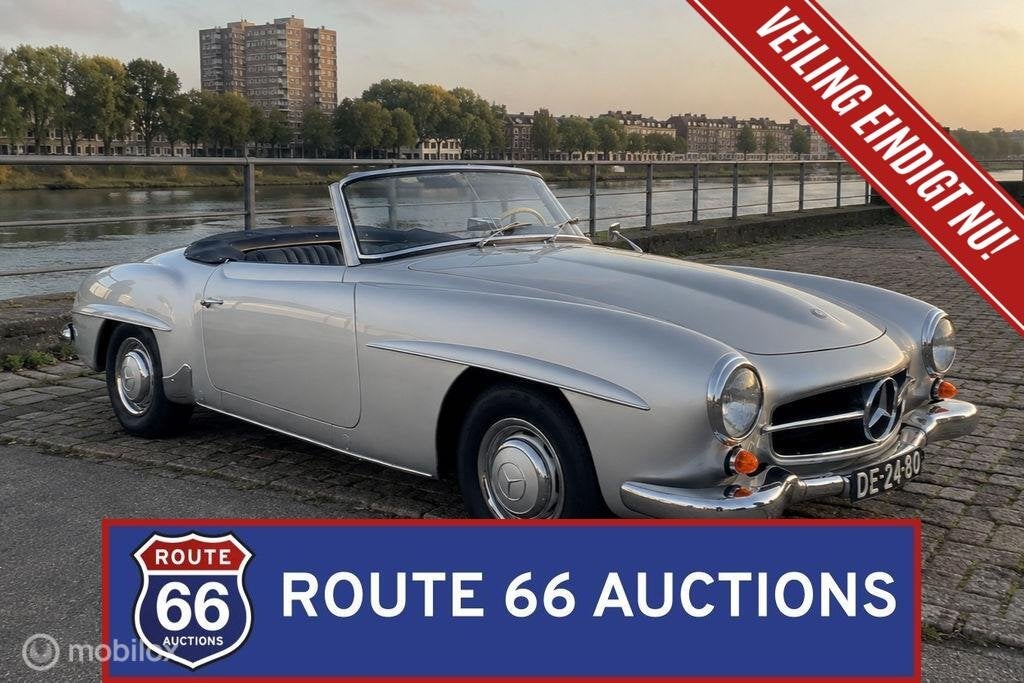 Mercedes-Benz 190SL | 1956 | Route 66 Auctions, Auto's, Overige carrosserieën, Zwart, Mercedes-Benz, Bedrijf
