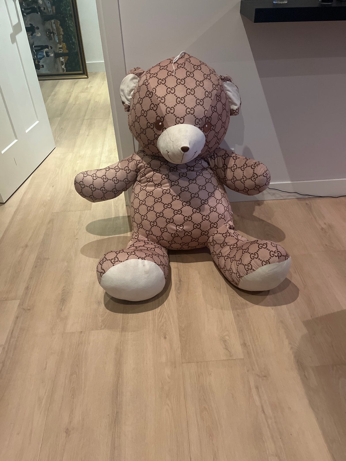 Zeer grote knuffelbeer - Gucci stijl, Ophalen, Gebruikt, Beer, Meerkleurig