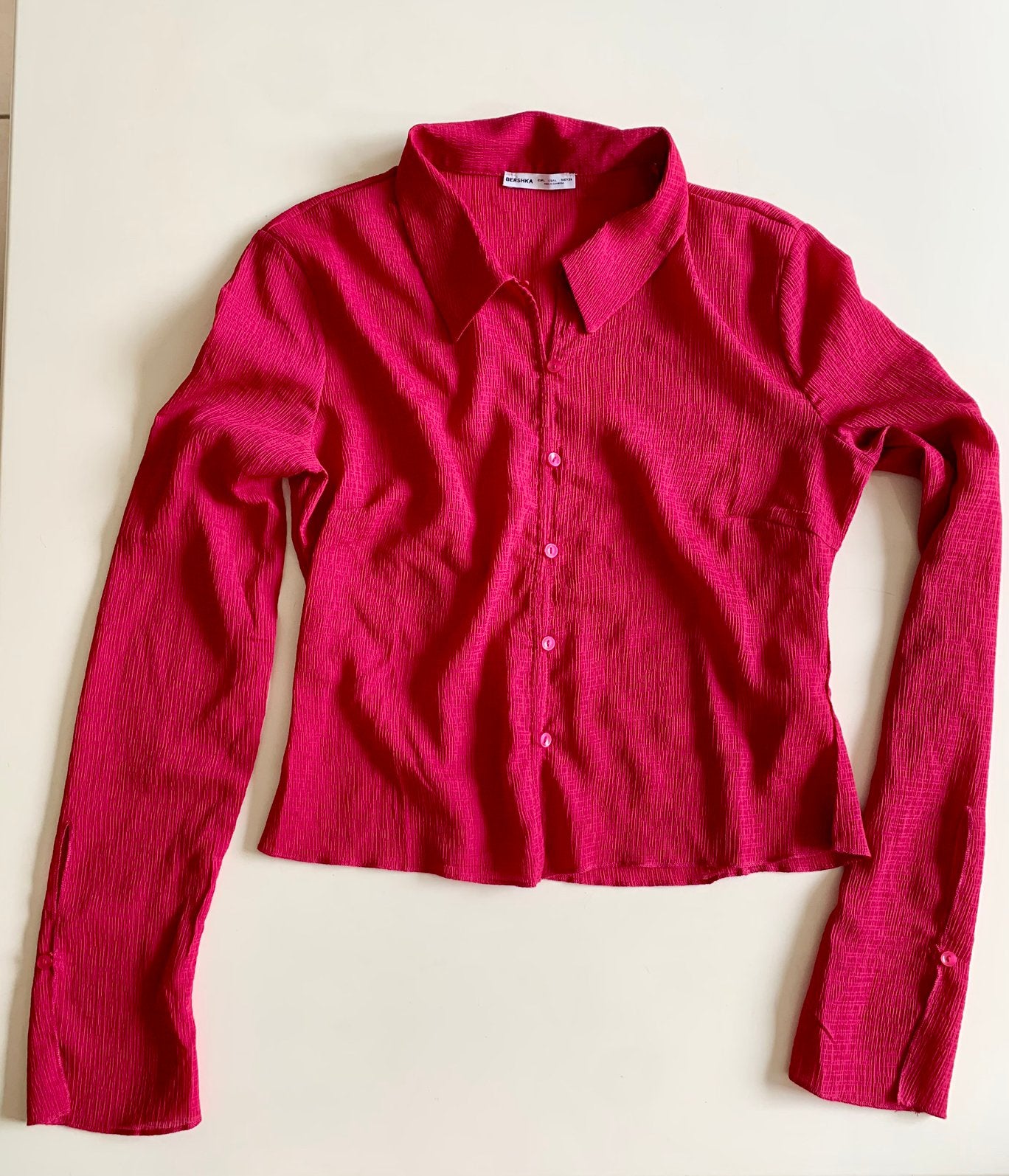 Supermooie blouse, L, Bershka, Ophalen of Verzenden, Zo goed als nieuw, Maat 42/44 (L), Rood