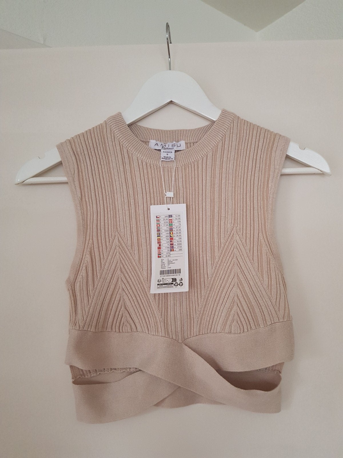Top Amisu maat s beige nieuw met kaartje, Beige, Nieuw, Ophalen of Verzenden, Maat 36 (S)