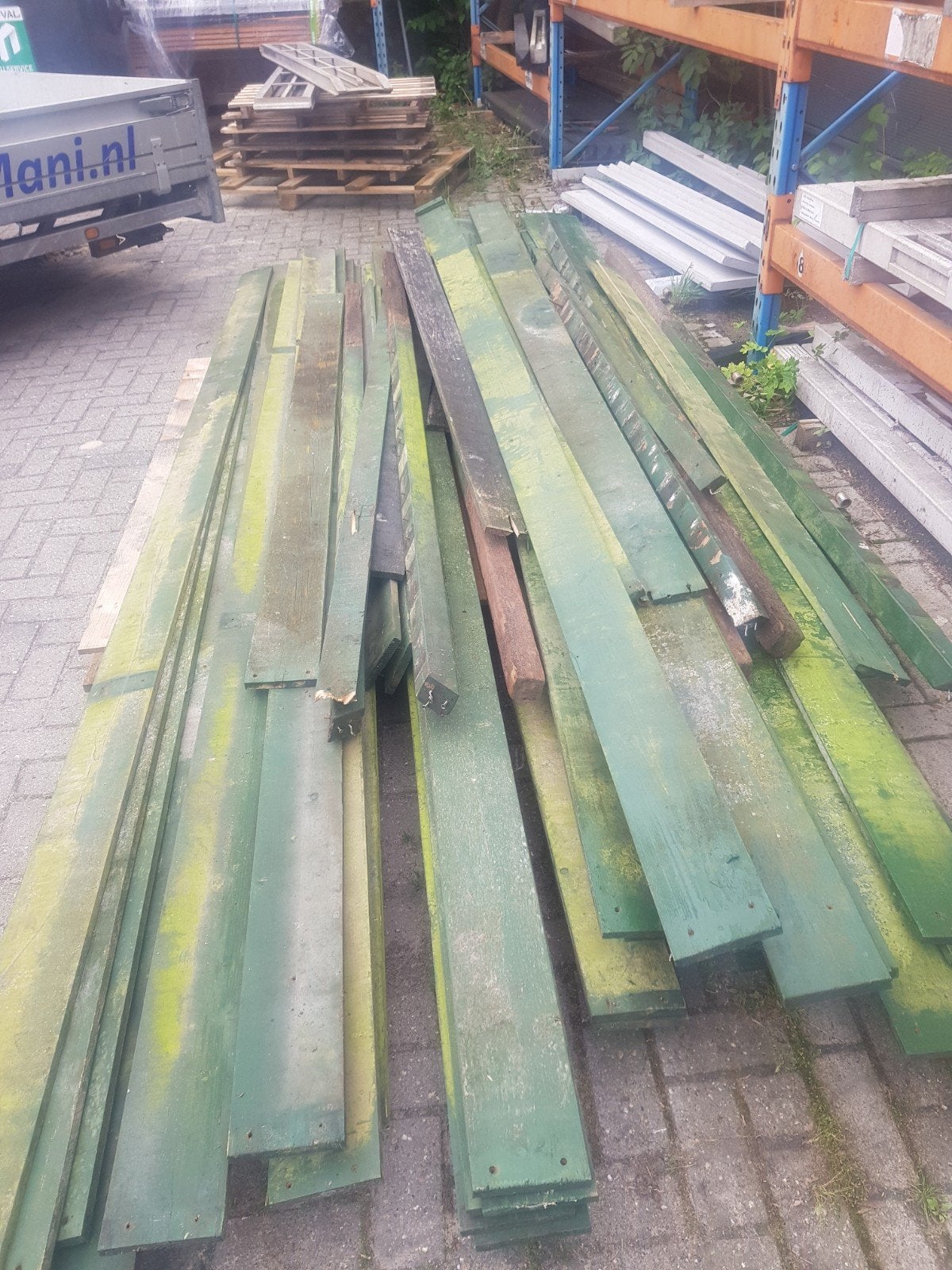 Planken schuttingplanken deur stalenfram, Doe-het-zelf en Verbouw, Hout en Planken, Minder dan 25 mm, Ophalen of Verzenden, Plank