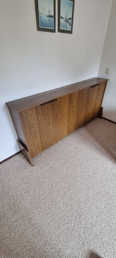 Kastbed, Ophalen, Gebruikt, Eenpersoons, Bruin