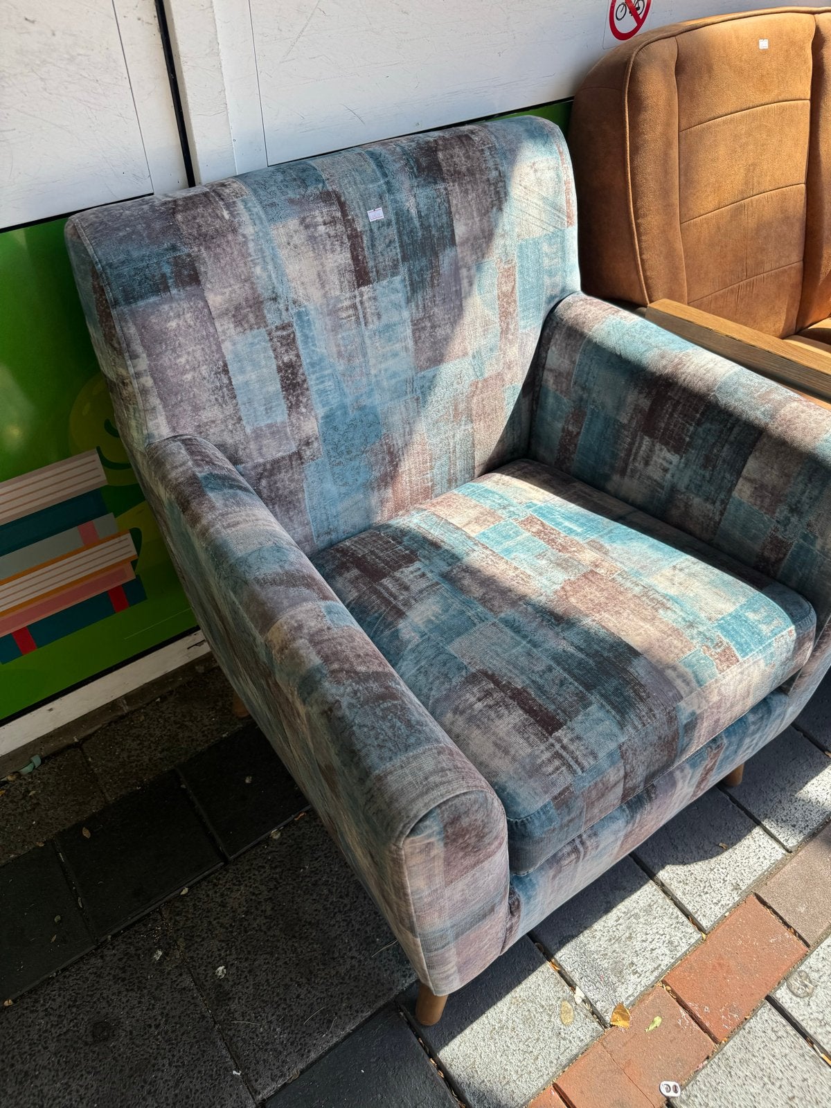 Comfortabele fauteuil met uniek patroon, Gebruikt, 75 tot 100 cm, Ophalen of Verzenden, Stof